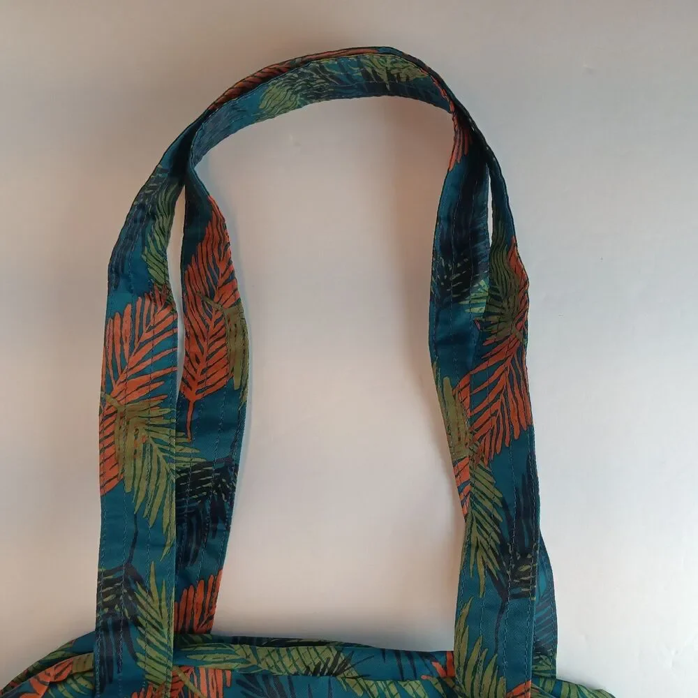Lug Packable Puddle Jumper Tote Tropical Ocean Print Lightweight Travel Bag